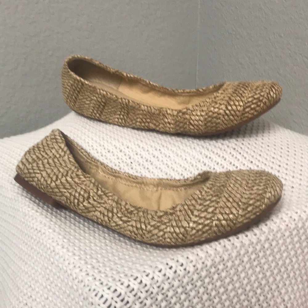 Lucky Brand Emmie  tan textured Flats size 8